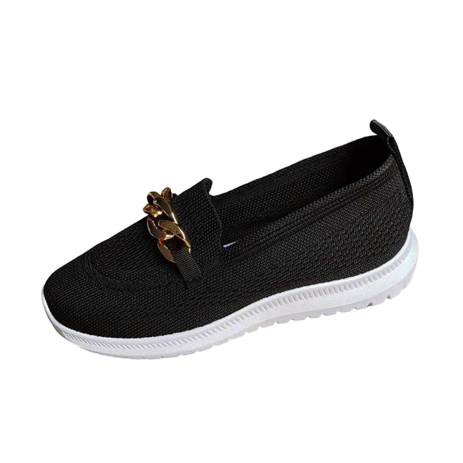 NOKIO Orthopedic Shoes for Women Breathable Soft Slip On Sneakers Comfort Mesh Up Stretch Sneaker Diabetic Walking Shoes Breathable Mesh Chain Shallow Flat Casual Sports Shoes